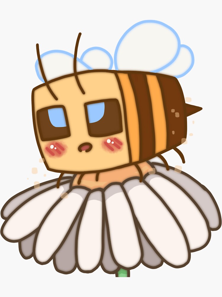 Minecraft Bee And Daisy Sticker For Sale By Blurrykenda Redbubble 5831