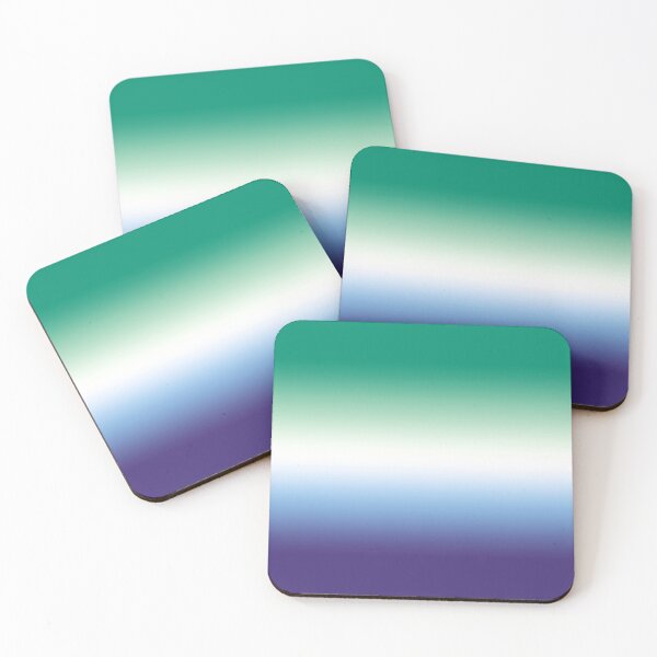 Item preview, Gay Man Pride Ombre Gradient - MLM - Teal Green Indigo Blue designed and sold by UBUCO.