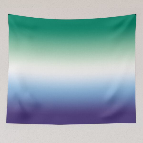Item preview, Gay Man Pride Ombre Gradient - MLM - Teal Green Indigo Blue designed and sold by UBUCO.