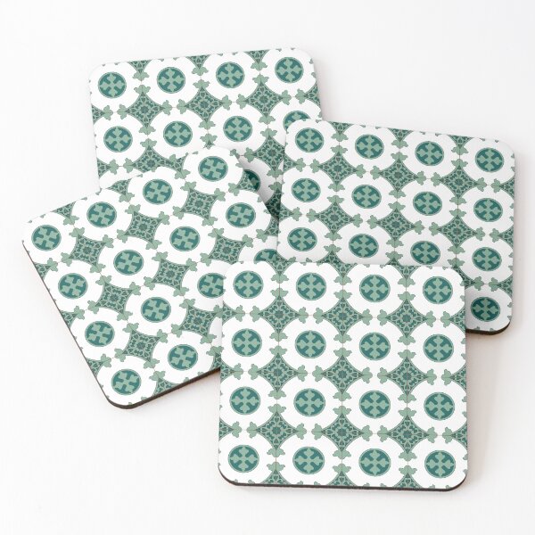Item preview, Green Lisbon Portugal tile pattern designed and sold by arkantus.