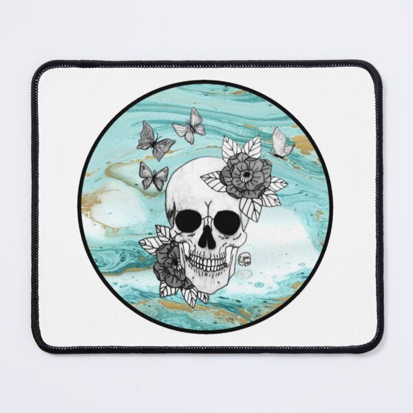Item preview, Turquoise Marble Skull designed and sold by Arte Del Cuerpo Humano.