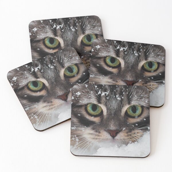 Item preview, Siberian Forest Kitten In Snow for Mask designed and sold by billduncan.