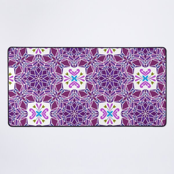 Item preview, Floral mosaic tile infinity pattern - pretty plum designed and sold by Nadia Arsky.