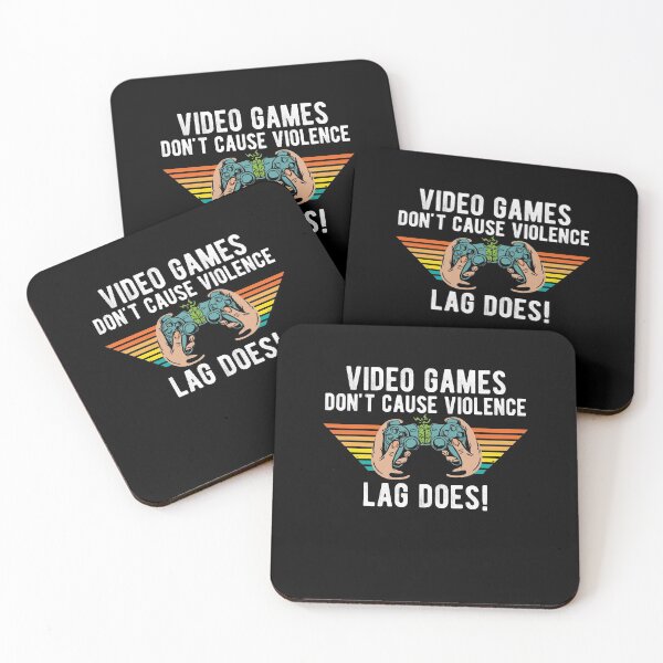 Item preview, Video Games Don't Cause Violence Lag Does Funny Gamer designed and sold by Dressed For  Duty.