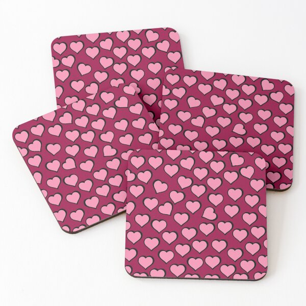Item preview,  CUTE PINK HEARTS -  KISSES PATTERN  designed and sold by Kwayako.
