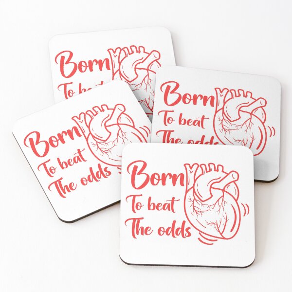 Item preview, Heart Disease Awareness Quote: Born To Beat The Odds designed and sold by AMINE  ★★★★★.