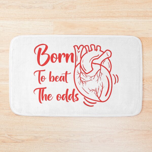 Item preview, Heart Disease Awareness Quote: Born To Beat The Odds designed and sold by AMINE  ★★★★★.