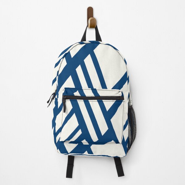 Item preview, Diagonal Repeat Pattern Navy Blue Off White designed and sold by Studio-C2.