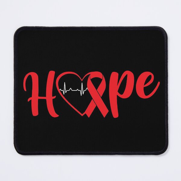 Item preview, Heart Disease Awareness Quote: Hope Red Ribbon Heart Disease designed and sold by AMINE ★★★★★.