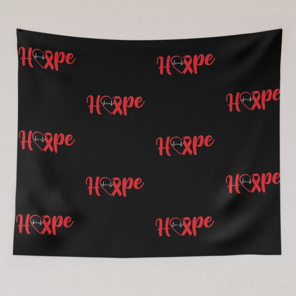 Item preview, Heart Disease Awareness Quote: Hope Red Ribbon Heart Disease designed and sold by AMINE  ★★★★★.