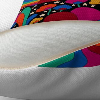 Alternate view of 70s landscape Floor Pillow