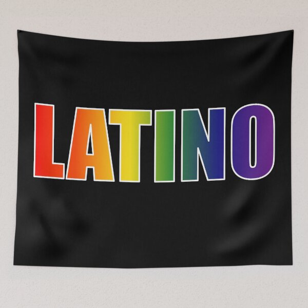 Item preview, Latino Rainbow Text Gradient LGBT Pride designed and sold by that5280lady.