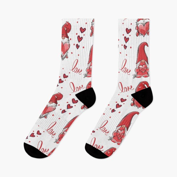 Aperçu de l'œuvre Gnomes de la Saint-Valentin Rouge & Blanc créée et vendue par PrintablePics.