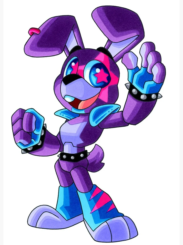 Glamrock Bonnie- Security breach fnaf Art Board Print for Sale by Tooken