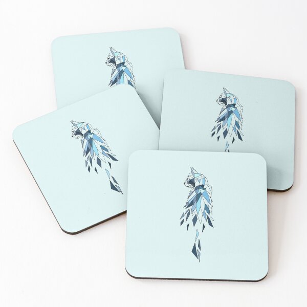 Item preview, Cat in blue light blue polygon design designed and sold by PicturePatty.
