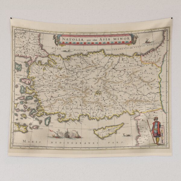 Item preview, Map Print of Asia Minor & Anatolia by  Willem Blaeu, 1635. designed and sold by vintagemapstore.