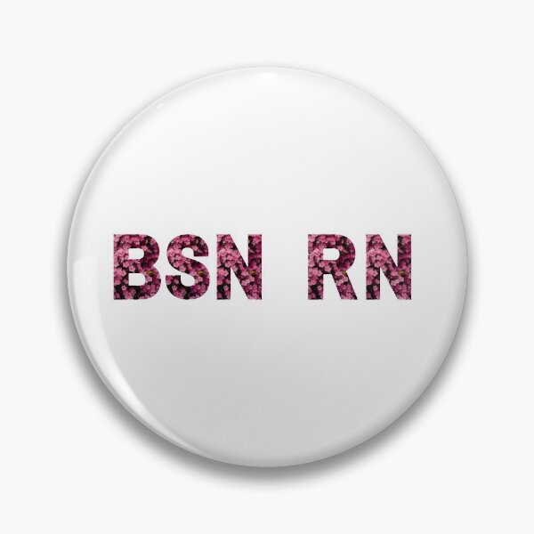 Item preview, BSN, RN- flower pattern  designed and sold by CSdoodles.