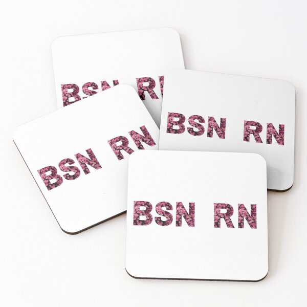 Item preview, BSN, RN- flower pattern  designed and sold by CSdoodles.