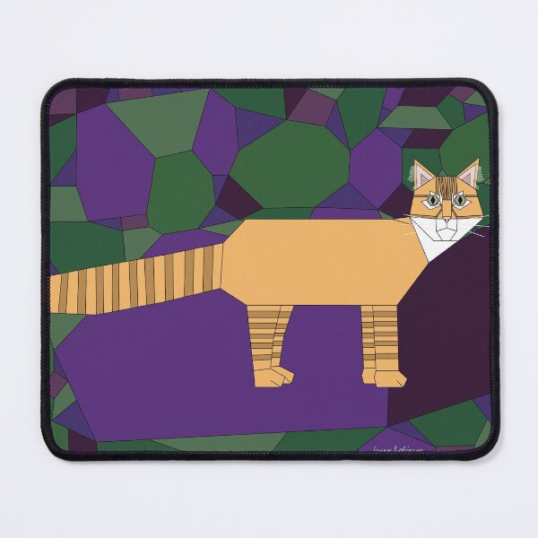 Item preview, Geometric Orange Domestic Medium Hair Cat designed and sold by Caseymakesart.