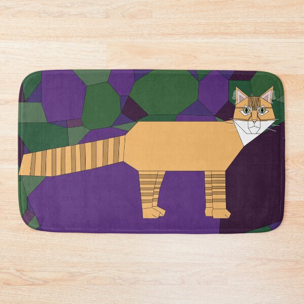 Item preview, Geometric Orange Domestic Medium Hair Cat designed and sold by Caseymakesart.