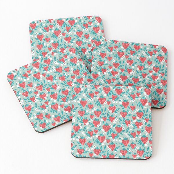 Item preview, Strawberry Blooms – Mint designed and sold by Cat Coquillette.