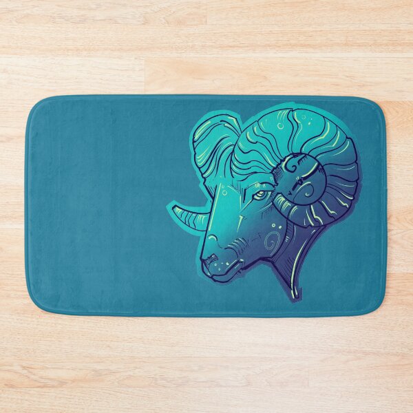 Item preview, Aries zodiac design in aqua blue designed and sold by weilertsen.