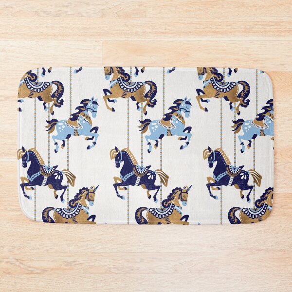 Item preview, Carousel Horses – Copper & Blue designed and sold by Cat Coquillette.