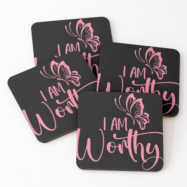 Item preview, I am worthy, simple, pink designed and sold by CBNetwork.