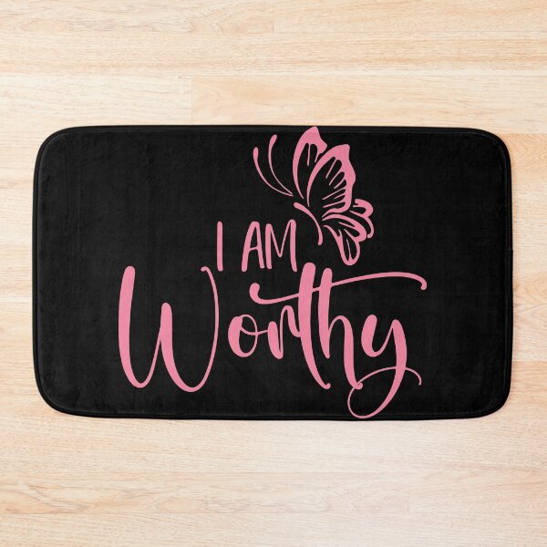 Item preview, I am worthy, simple, pink designed and sold by CBNetwork.