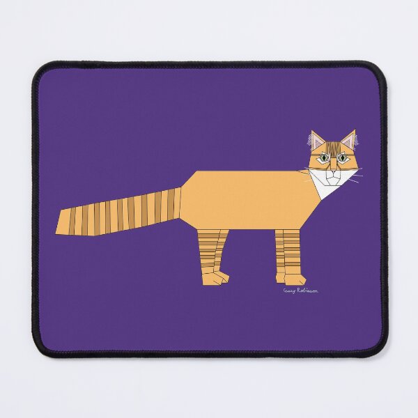 Item preview, Geometric Orange Domestic Medium Hair Cat without background designed and sold by Caseymakesart.