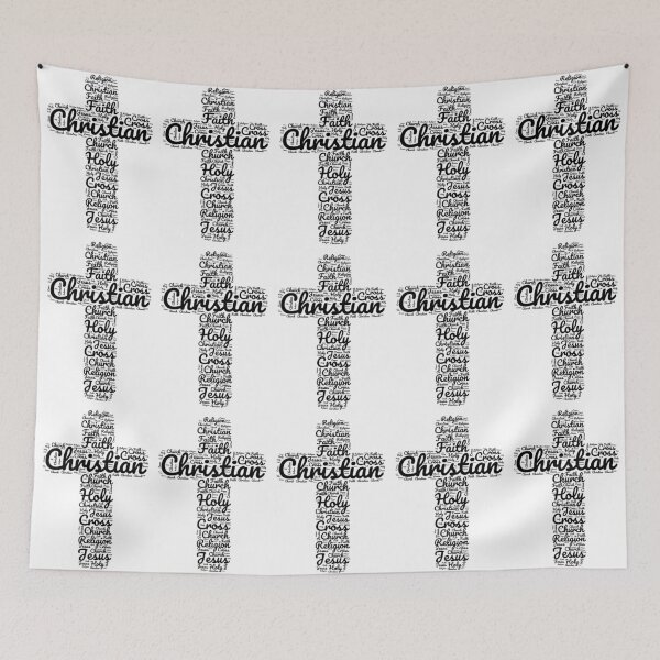 Item preview, Christian cross icon word cloud  designed and sold by philbraxton.