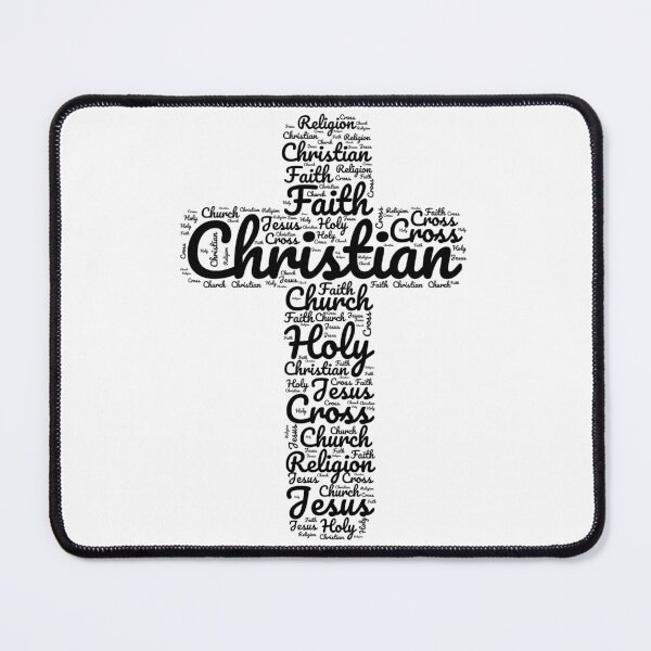Item preview, Christian cross icon word cloud designed and sold by philbraxton.