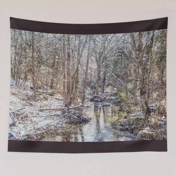 Item preview, Branson Fall Creek Winter Snow Painterly designed and sold by mljdwhite.