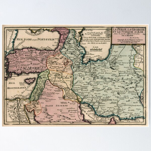 Item preview, Map of Persia, Georgia, and Asian Turkey in 1705 designed and sold by ganje.