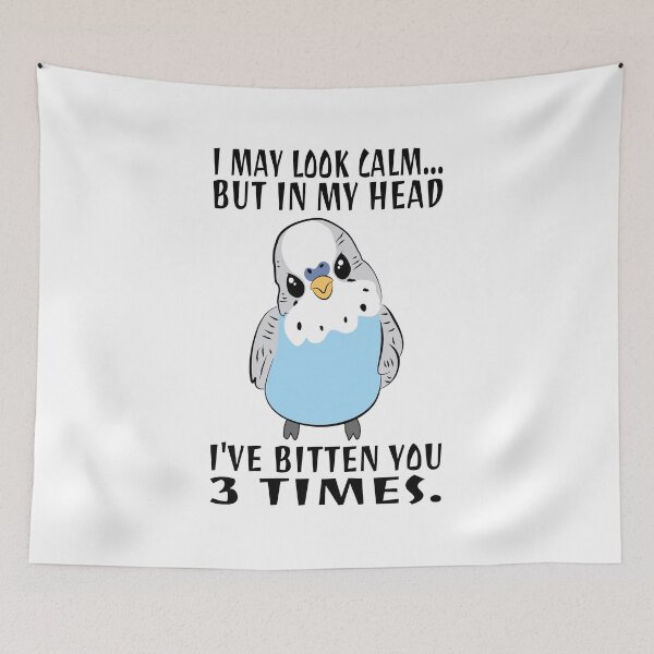 Item preview, In My Head I've Bitten You 3 Times, for Funny Blue Parakeet designed and sold by Estrytee.