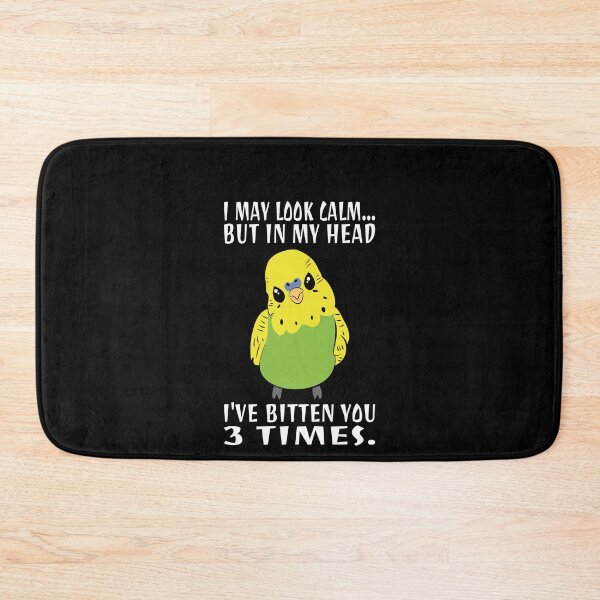 Item preview, In My Head I've Bitten You 3 Times, for Funny Green Budgie designed and sold by Estrytee.