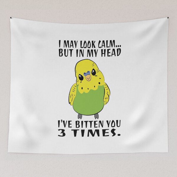 Item preview, In My Head I've Bitten You 3 Times, for Funny Green Parakeet designed and sold by Estrytee.