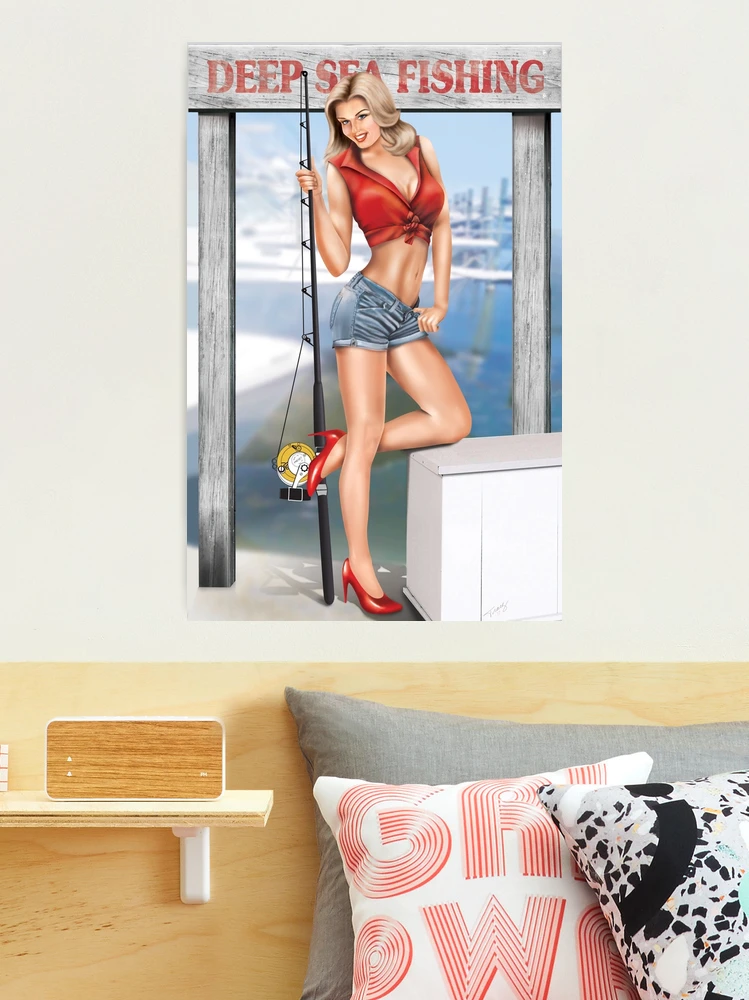 Mary Tracy - All American Fishing Pin Up Girl  Poster for Sale by Mary  Tracy