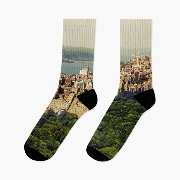Item preview, New York City Manhattan aerial view with Central Park and Upper West Side at sunset designed and sold by nycruss1.