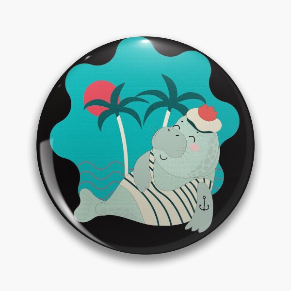 Item preview, sunset Manatee Sea Cow designed and sold by Amirebdesign.