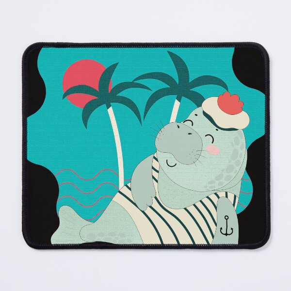 Item preview, sunset Manatee Sea Cow designed and sold by Amirebdesign.