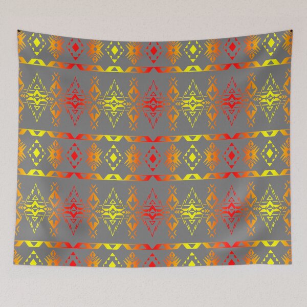 Item preview,   Grey / Fire Color  Native Geo Print V4 designed and sold by JMWCD.