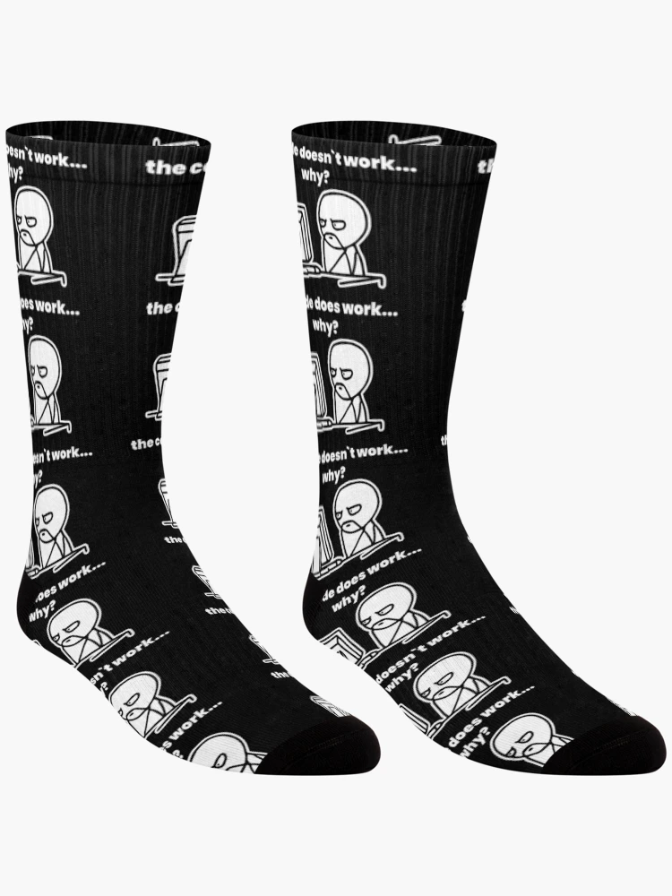 Thumbnail 3 of 5, Socks, The Code Doesn`t Work Funny Coding Programming designed and sold by Express YRSLF.