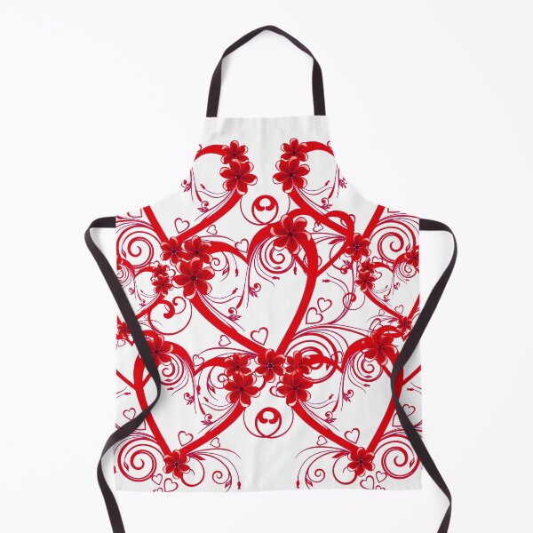 Item preview, BEAUTIFUL RED HEART WITH FLOWERS - SWIRLS designed and sold by Kwayako.