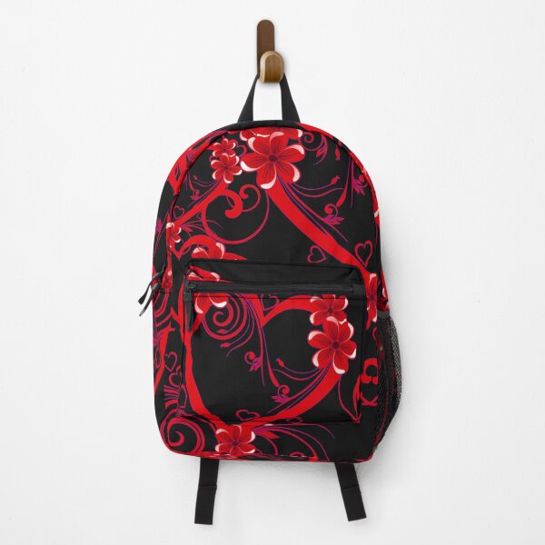 Item preview, BEAUTIFUL RED HEART WITH FLOWERS - SWIRLS designed and sold by Kwayako.
