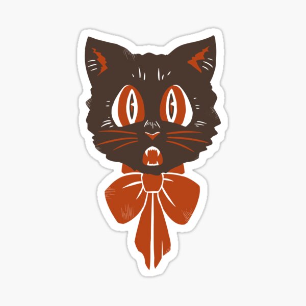 im scared cat Sticker for Sale by 360files