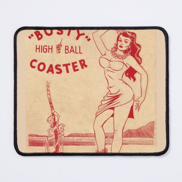 Item preview, Busty coaster designed and sold by PulpArtBeauties.