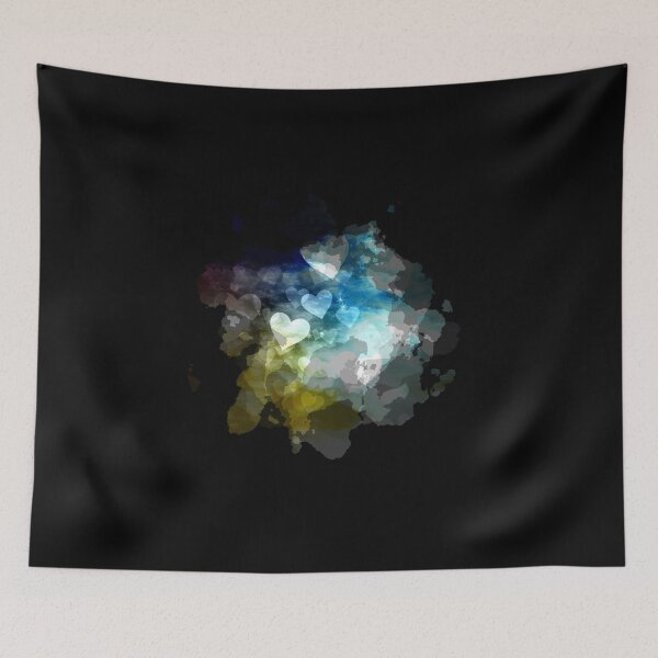 Item preview, Watercolour Small Dreamy Hearts in Purple, Yellow and Blue designed and sold by Trinket-Trickster.