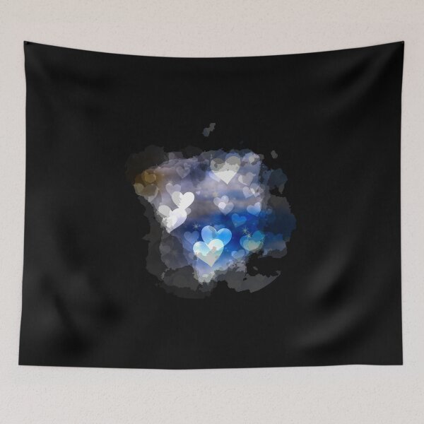Item preview, Watercolour Small Dreamy Hearts in Yellow and Blue designed and sold by Trinket-Trickster.