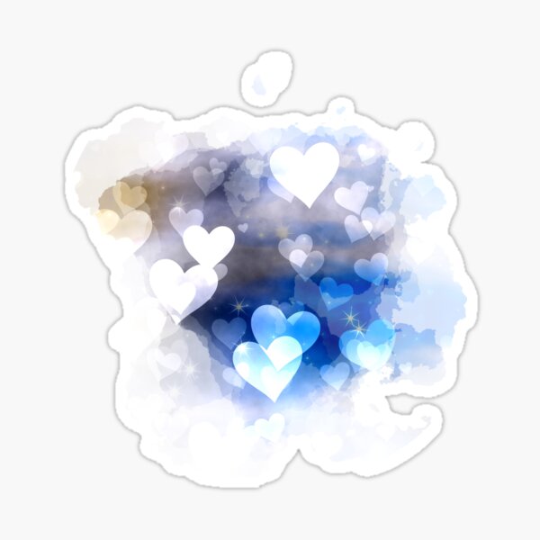 Item preview, Watercolour Small Dreamy Hearts in Yellow and Blue designed and sold by Trinket-Trickster.